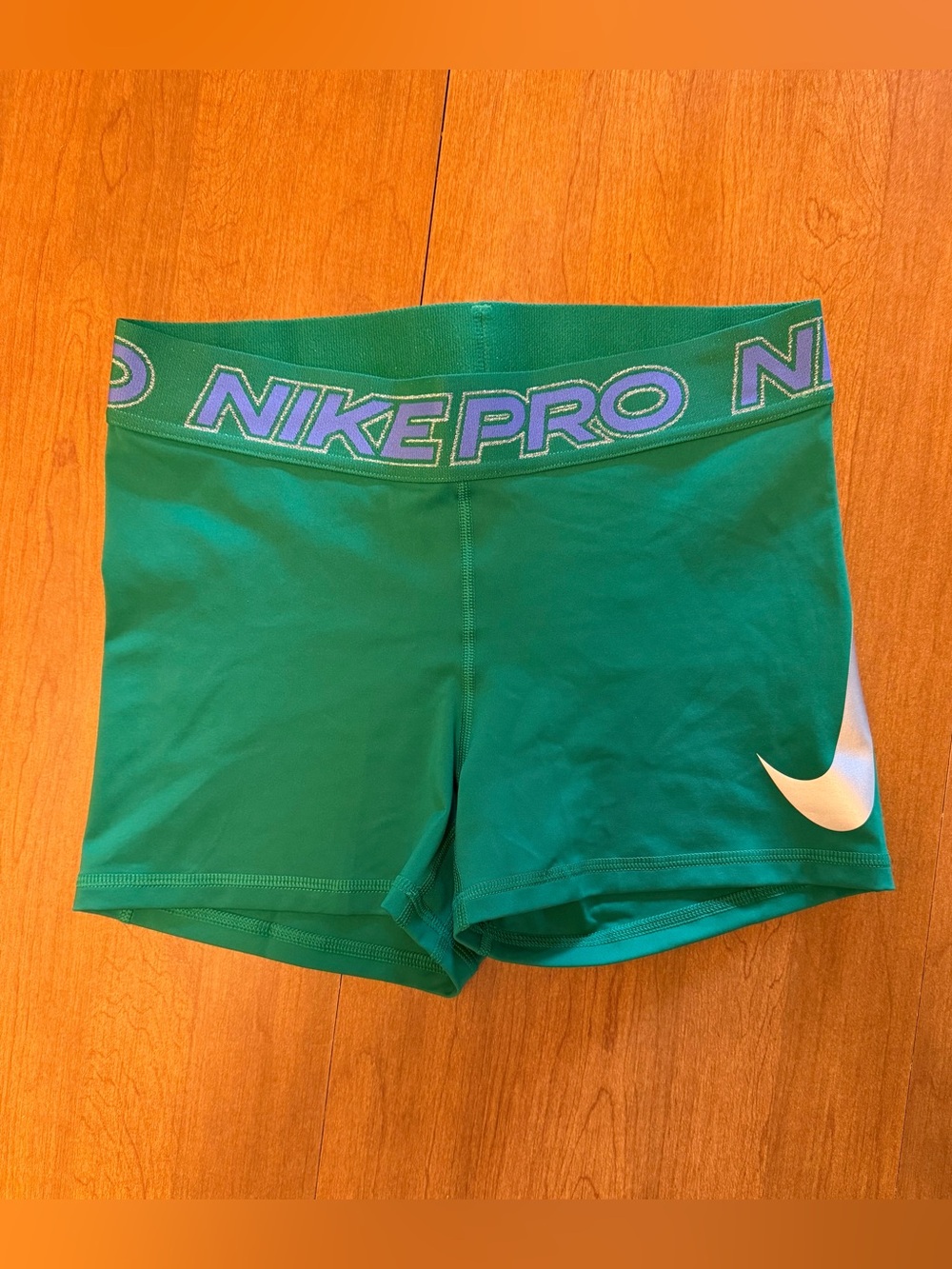 Nike Pro Women’s Performance Shorts - Teal Green & Black/ Pink - Picture 5 of 7